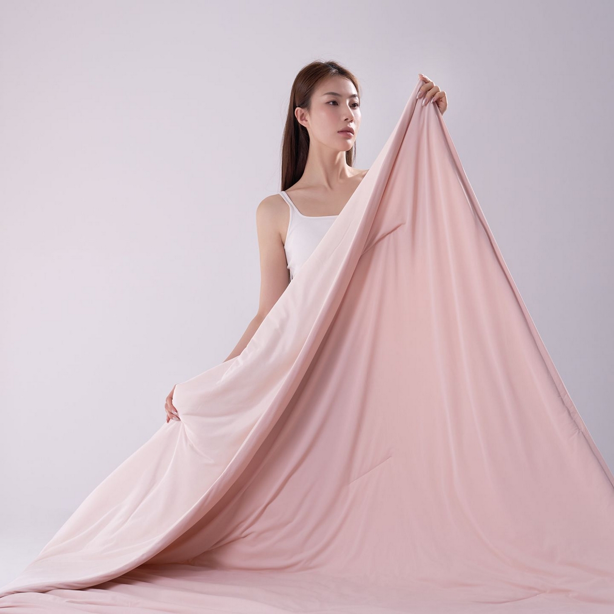 91家纺网 家纺一手货源 找家纺 花享莱 高品质2026新款亚朵酒店同款夏季双感深睡被夏被夏凉被pro3.0 橘雾粉