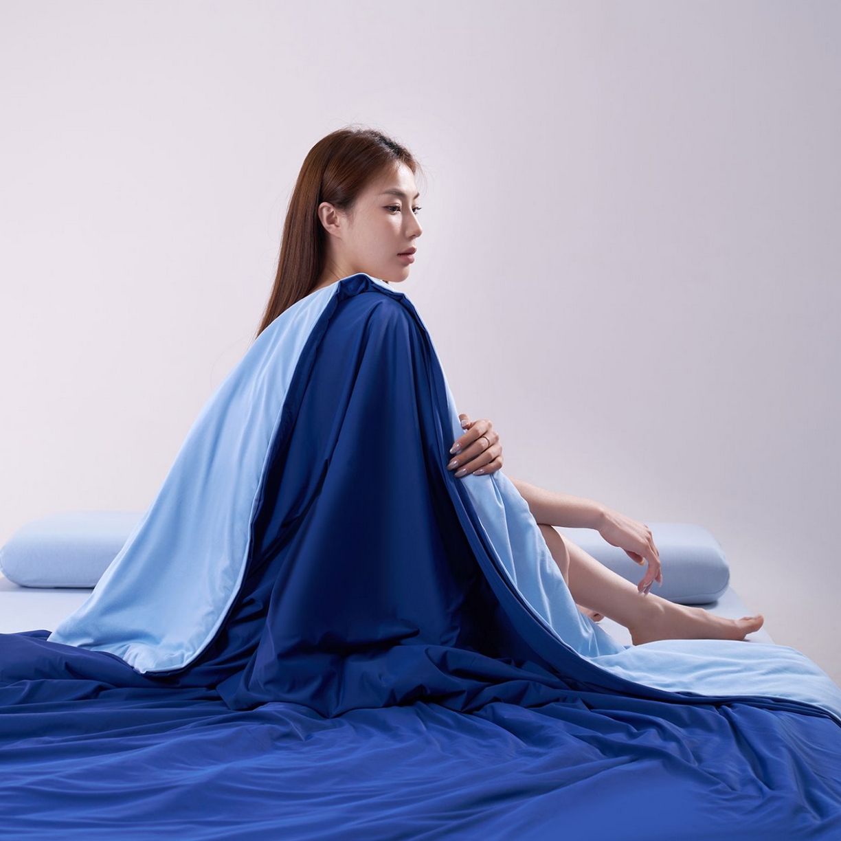 91家纺网 家纺一手货源 找家纺 花享莱 高品质2026新款亚朵酒店同款夏季双感深睡被夏被夏凉被pro3.0 深空蓝