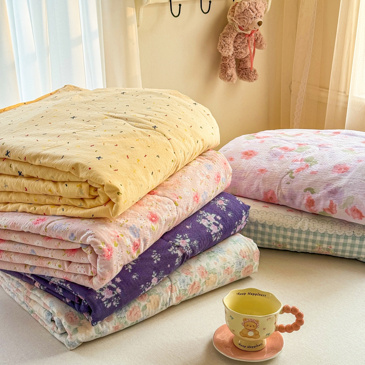 91家纺网 家纺一手货源 找家纺 （总）梵希雅 2026新款A类木棉皱皱纱夏被