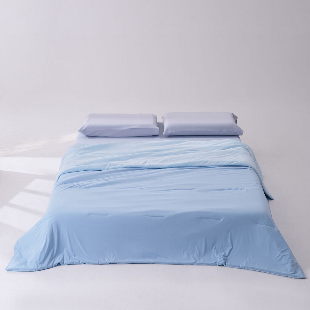 91家纺网 家纺一手货源 找家纺 花享莱 2026新款亚朵同款质量夏季双感深睡被夏被夏凉被pro3.0 静水蓝