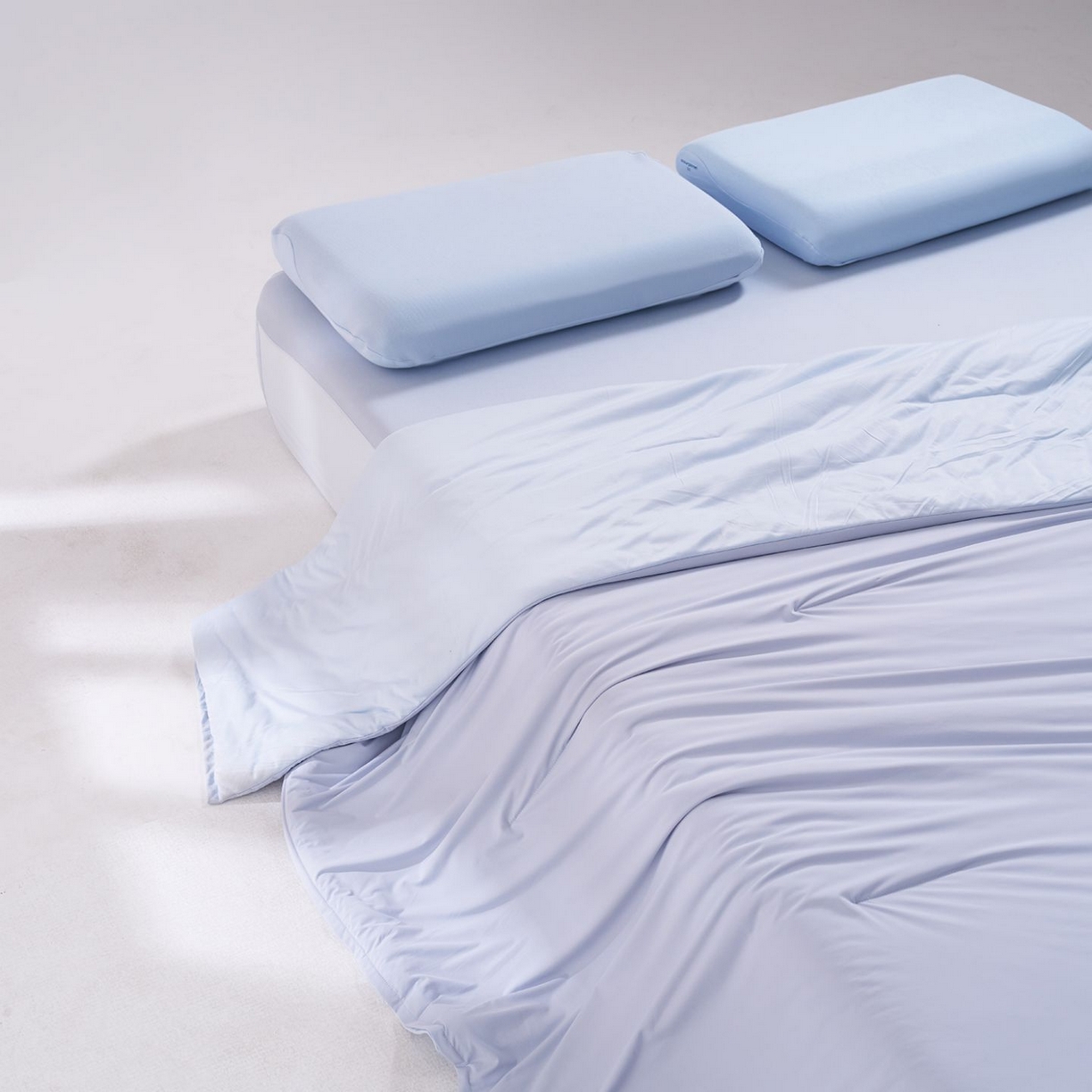 91家纺网 家纺一手货源 找家纺 花享莱 2026新款亚朵同款质量夏季双感深睡被夏被夏凉被pro3.0 青空灰