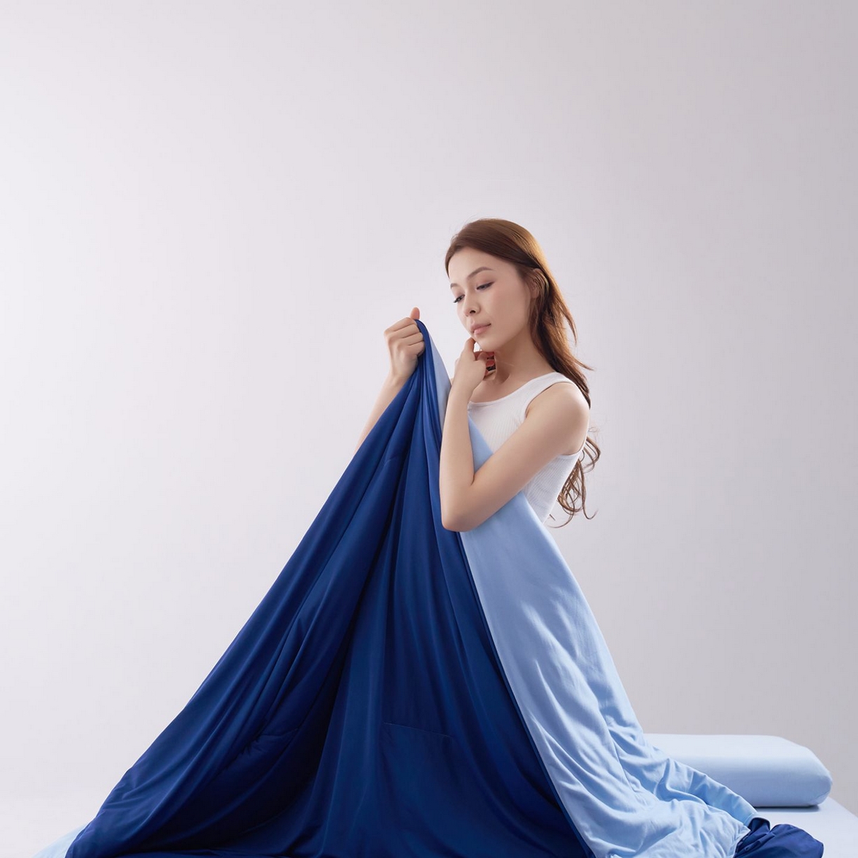 91家纺网 家纺一手货源 找家纺 花享莱 2026新款亚朵同款质量夏季双感深睡被夏被夏凉被pro3.0 深空蓝