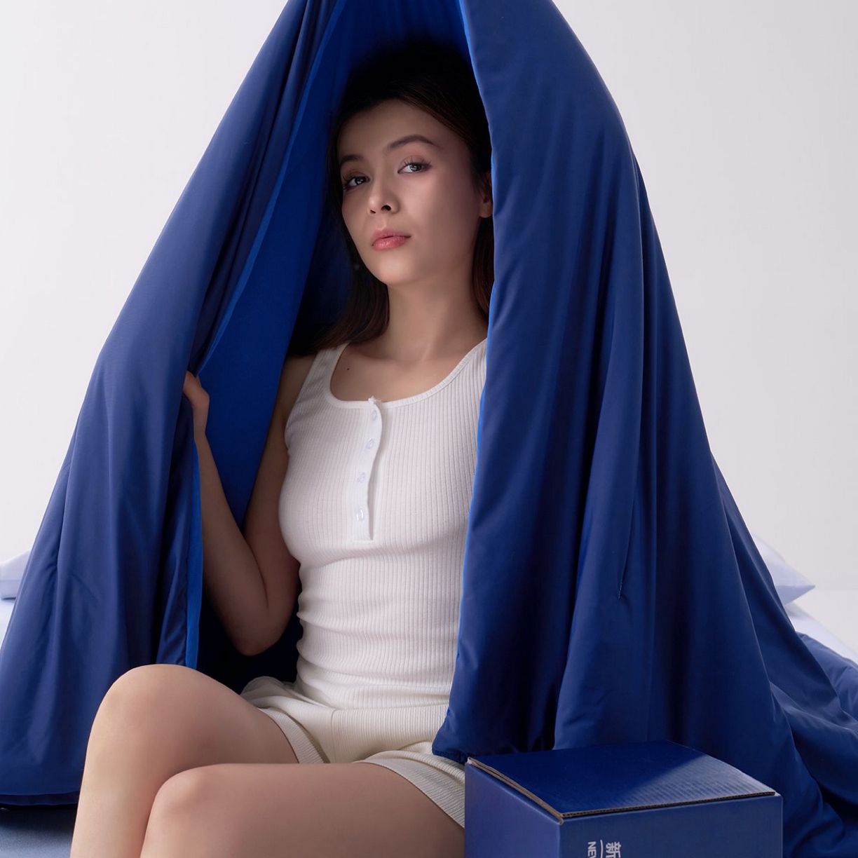 91家纺网 家纺一手货源 找家纺 花享莱 2026新款亚朵同款质量夏季双感深睡被夏被夏凉被pro3.0 深睡蓝