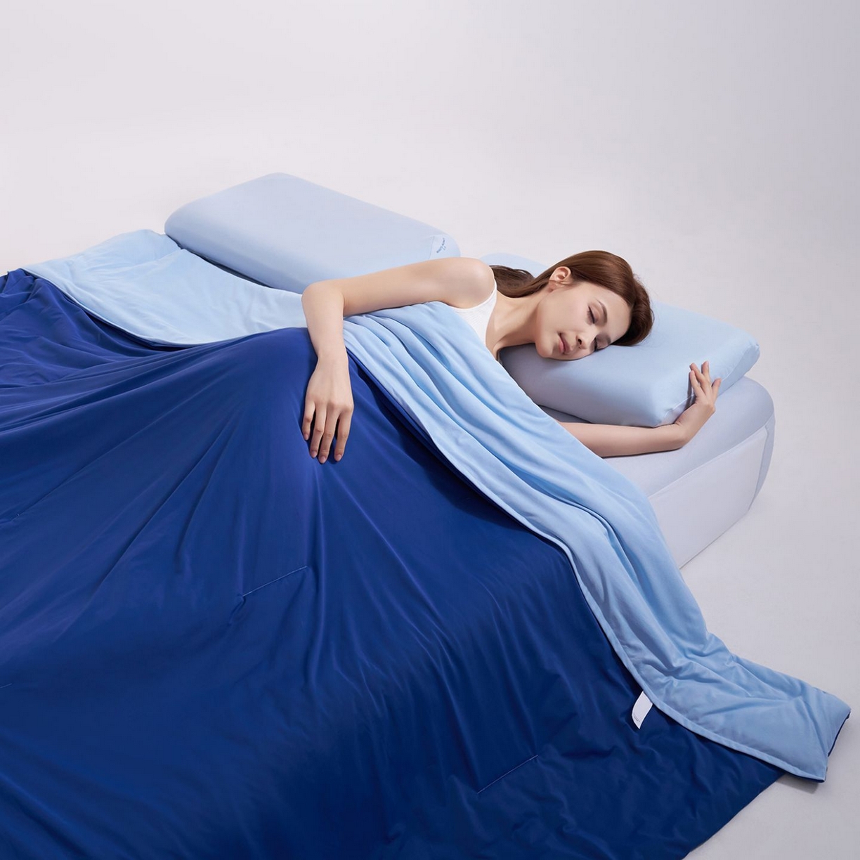 91家纺网 家纺一手货源 找家纺 花享莱 2026新款亚朵同款质量夏季双感深睡被夏被夏凉被pro3.0 深空蓝