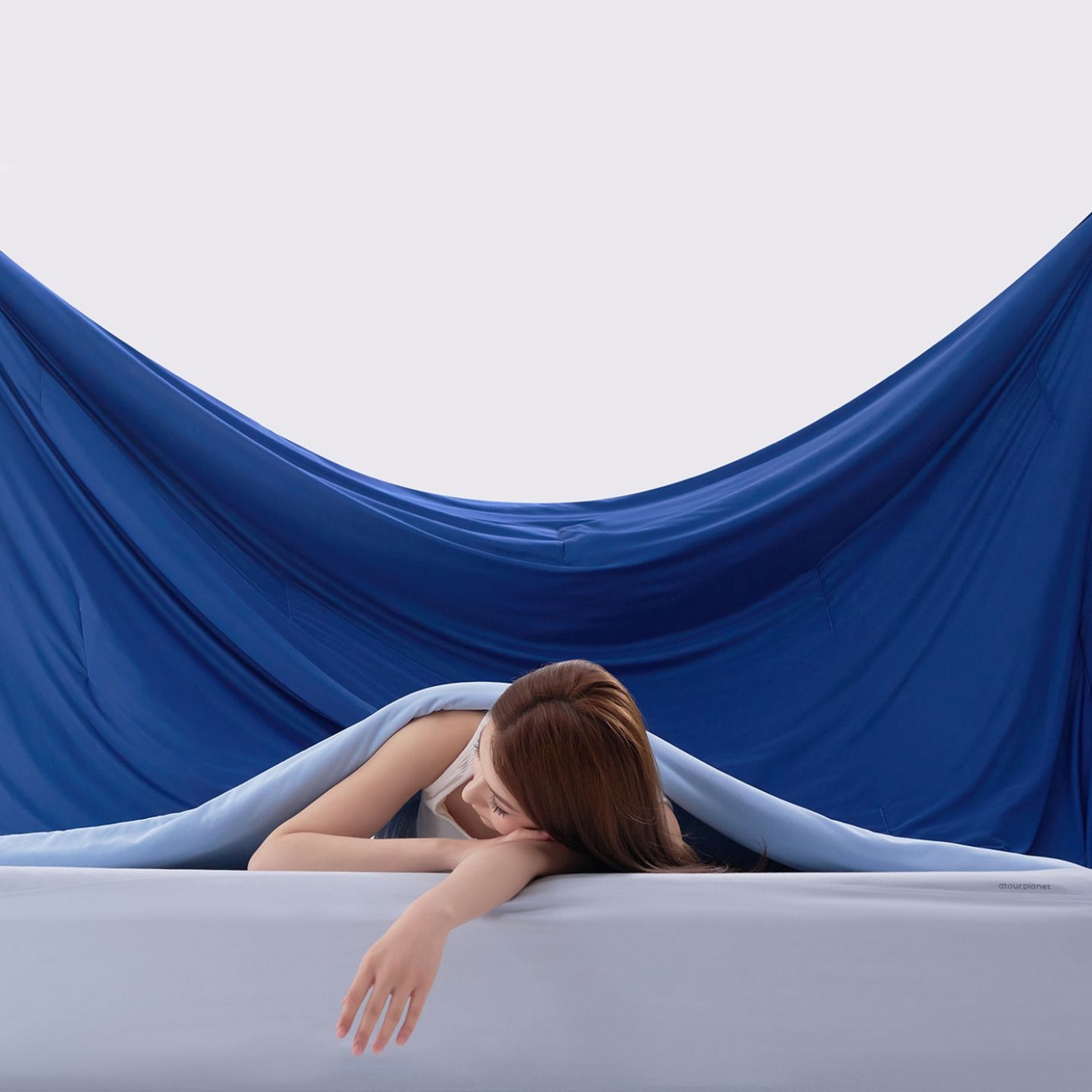 91家纺网 家纺一手货源 找家纺 花享莱 2026新款亚朵同款质量夏季双感深睡被夏被夏凉被pro3.0 深空蓝