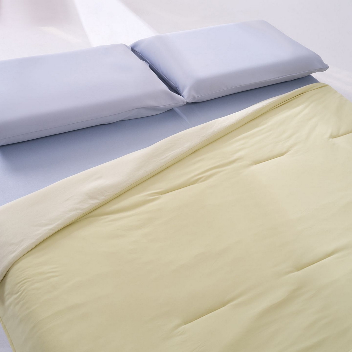 91家纺网 家纺一手货源 找家纺 花享莱 2026新款亚朵同款质量夏季双感深睡被夏被夏凉被pro3.0 竹青黄