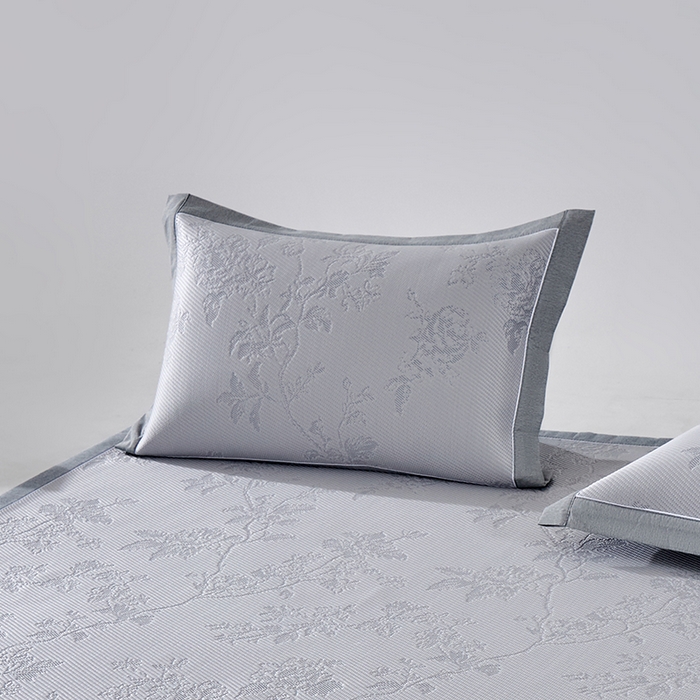 91家纺网 家纺一手货源 找家纺 （总）小牛席业 2026新款牡丹花蔓冷感豆豆夏凉枕套（宽包边）夏天枕套冰丝枕套竹枕套藤枕套冰藤枕套