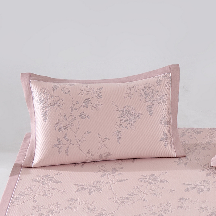 91家纺网 家纺一手货源 找家纺 （总）小牛席业 2026新款牡丹花蔓冷感豆豆夏凉枕套（宽包边）夏天枕套冰丝枕套竹枕套藤枕套冰藤枕套