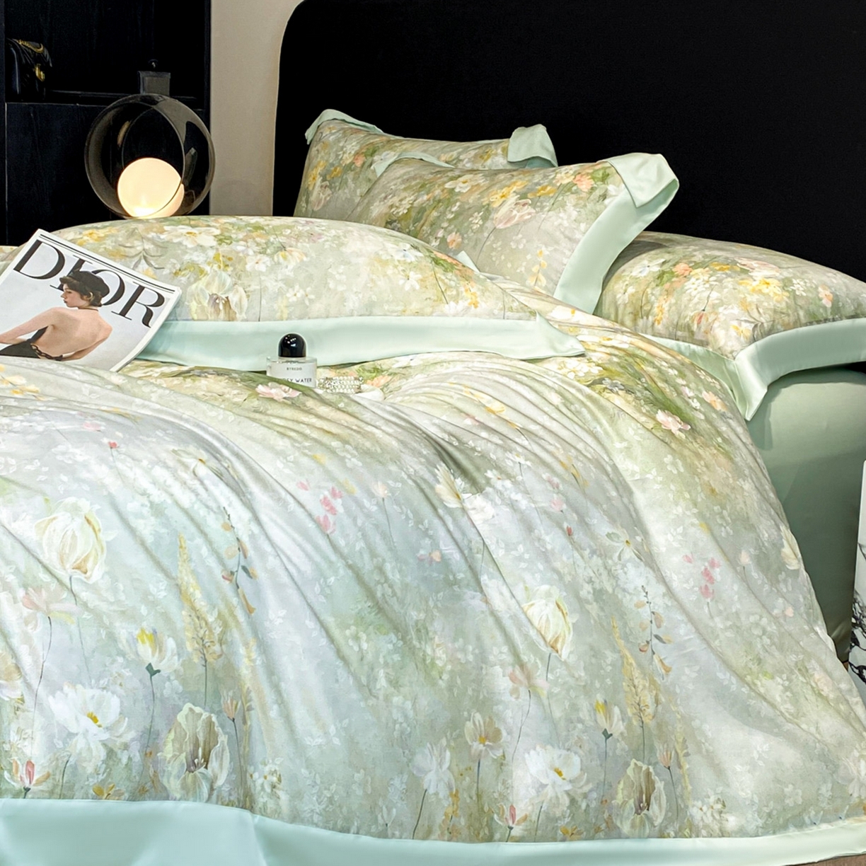 91家纺网 家纺一手货源 找家纺 （总）博纳家纺 2026新款数码印花天丝宽边四件套