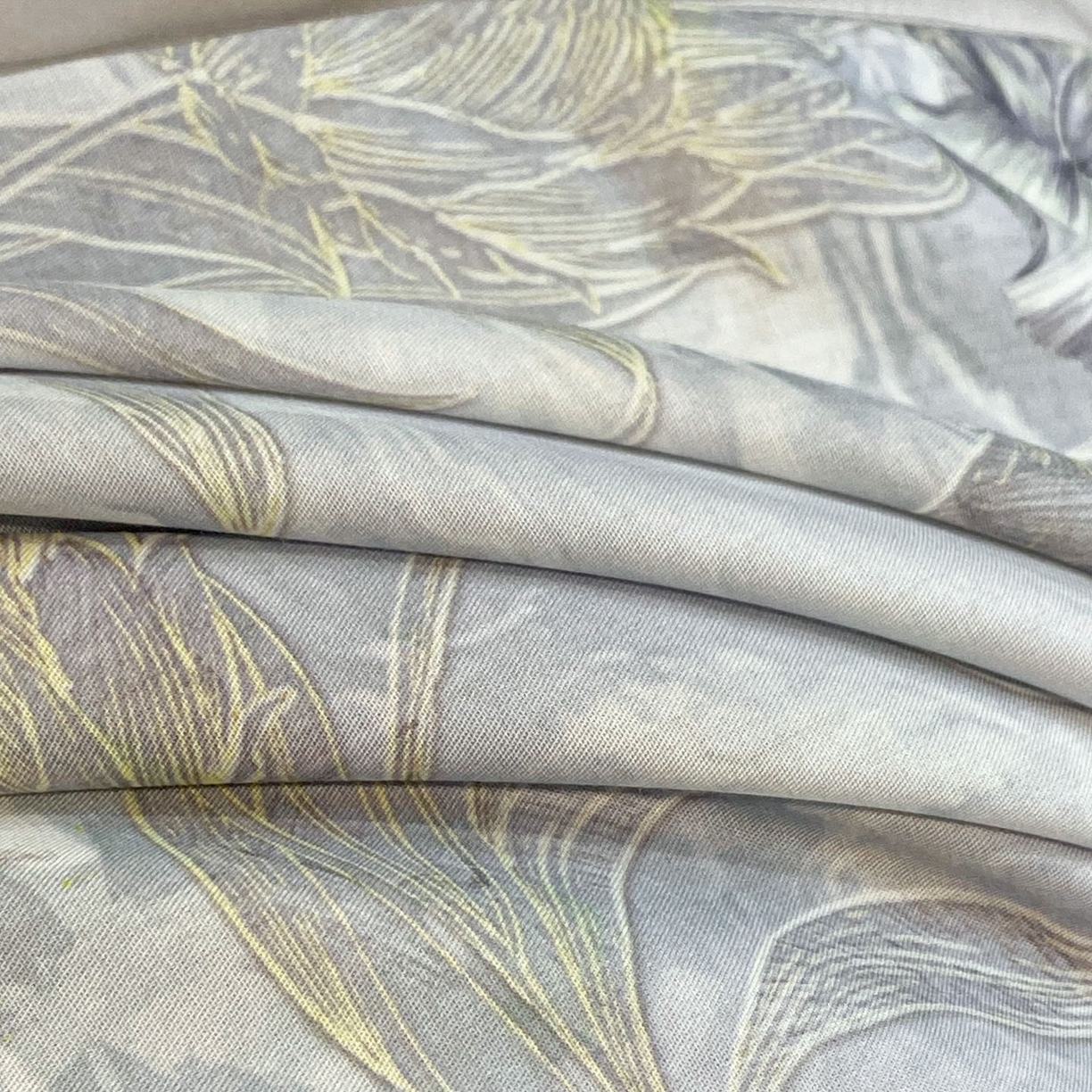 91家纺网 家纺一手货源 找家纺 博纳家纺 2026新款数码印花天丝宽边四件套 塞纳