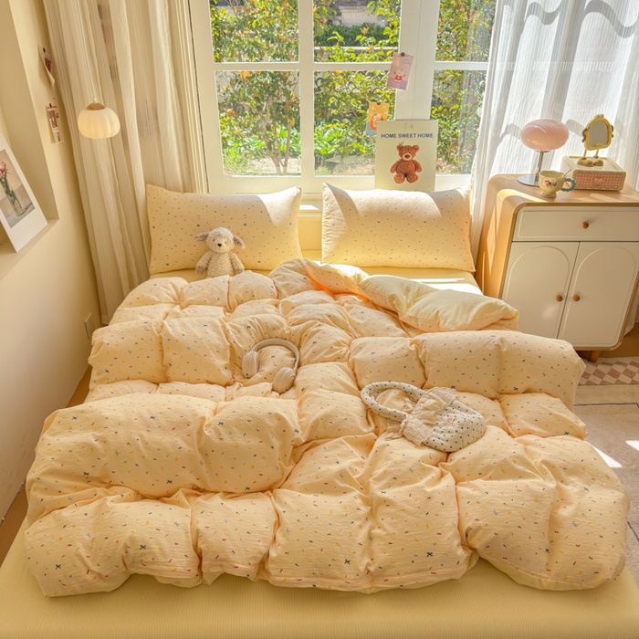 91家纺网 家纺一手货源 找家纺 （总）梵希雅 2026新款A类木棉皱皱纱四件套