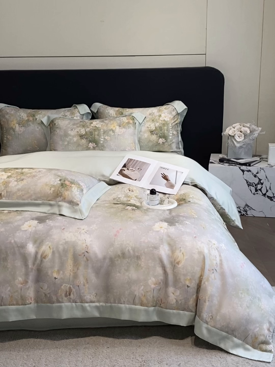 91家纺网 家纺一手货源 找家纺 （总）博纳家纺 2026新款数码印花天丝宽边四件套