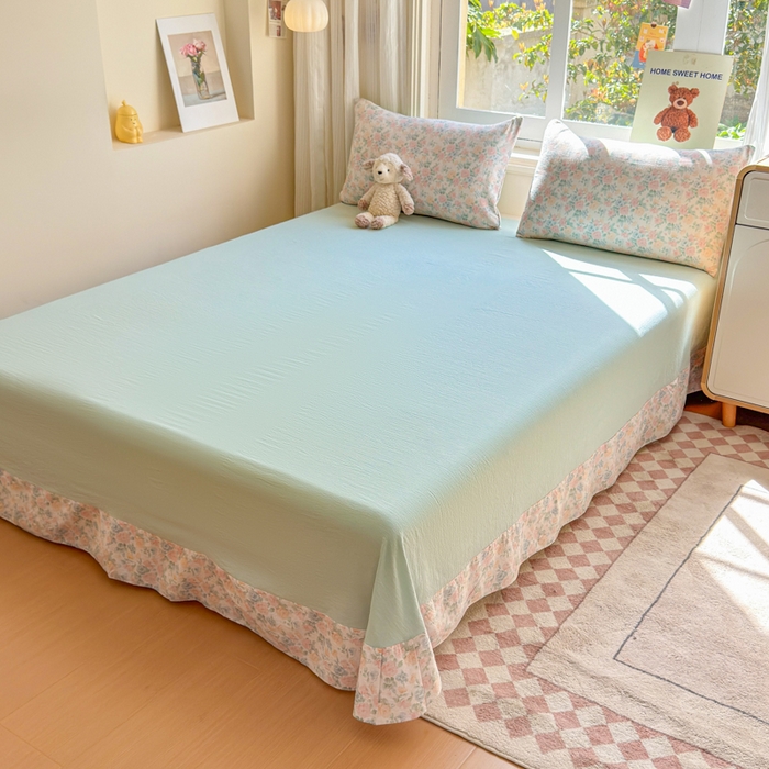 91家纺网 家纺一手货源 找家纺 （总）梵希雅 2026新款A类木棉皱皱纱四件套