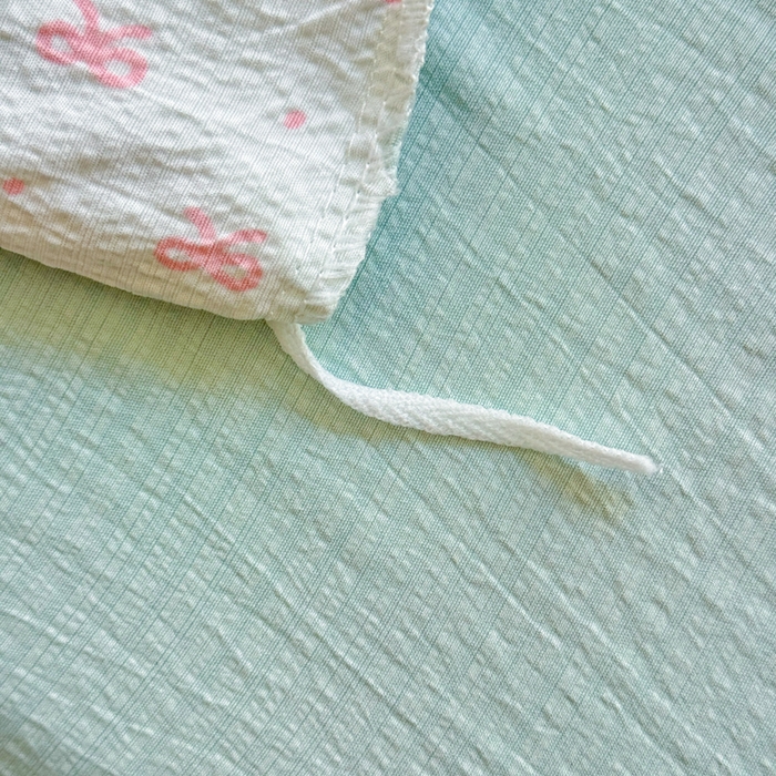 91家纺网 家纺一手货源 找家纺 梵希雅 2026新款A类木棉皱皱纱四件套 青格花信