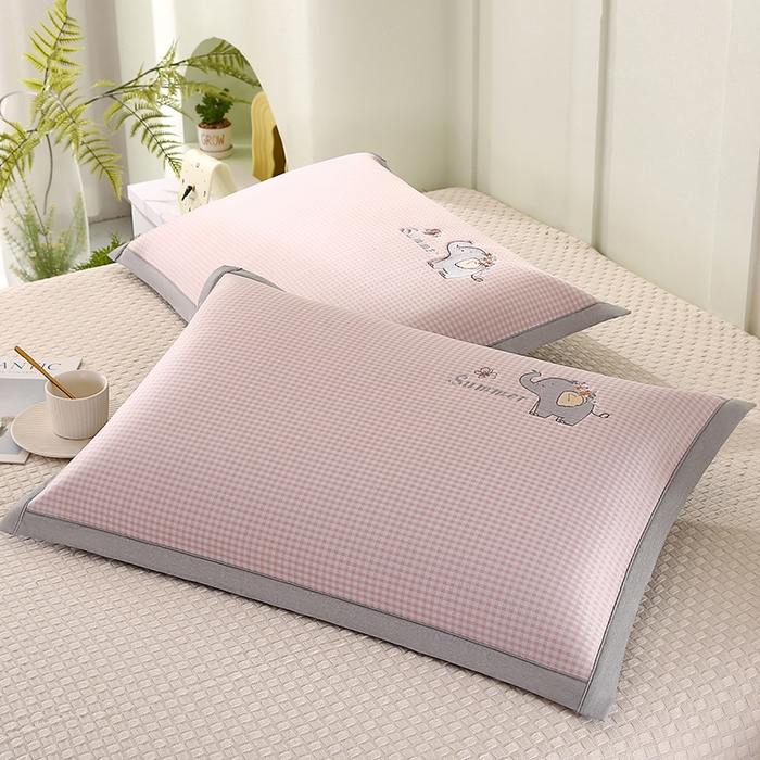 91家纺网 家纺一手货源 找家纺 （总）小牛席业 2026新款夏日小象凉感冰丝席枕套夏天枕套冰丝枕套竹枕套藤枕套冰藤枕套