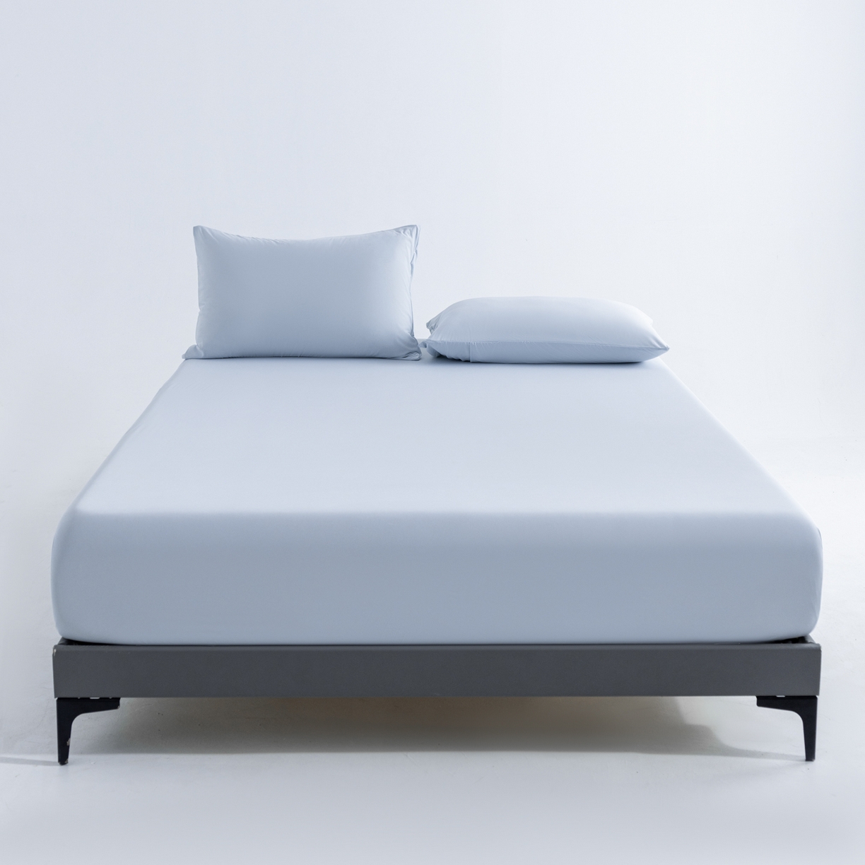 91家纺网 家纺一手货源 找家纺 梵心家纺 2026新款A类深睡星球床笠床垫保护罩床垫套枕套三件套160g氨纶 云天蓝