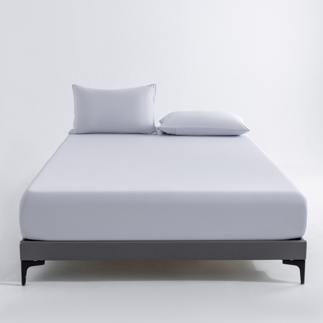 91家纺网 家纺一手货源 找家纺 梵心家纺 2026新款A类深睡星球床笠床垫保护罩床垫套枕套三件套160g氨纶 蓝岩灰