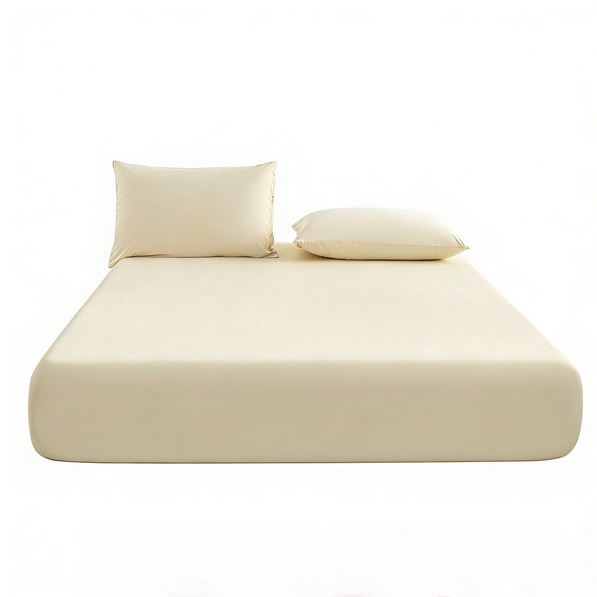 91家纺网 家纺一手货源 找家纺 梵心家纺 2026新款A类深睡星球床笠床垫保护罩床垫套枕套三件套160g氨纶 浅蛋黄