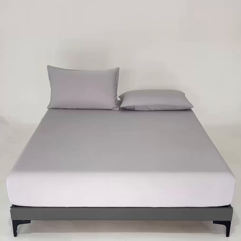 91家纺网 家纺一手货源 找家纺 梵心家纺 2026新款A类深睡星球床笠床垫保护罩床垫套枕套三件套160g氨纶 蓝岩灰