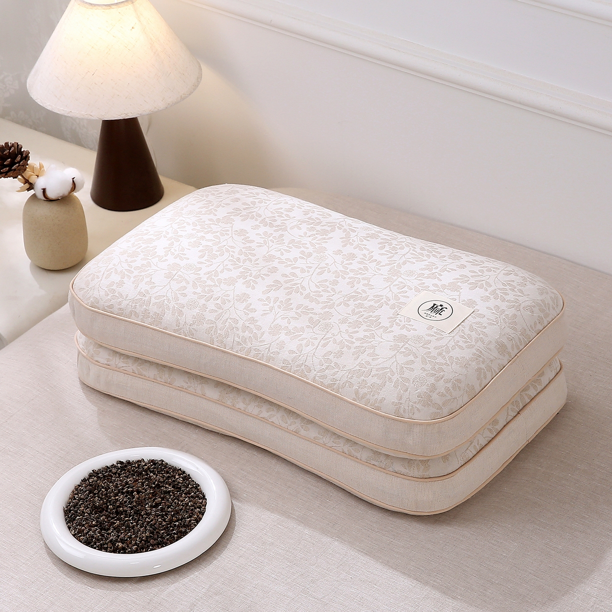 91家纺网 家纺一手货源 找家纺 （总）珍贝家纺 2026新款棉麻荞麦枕枕头枕芯