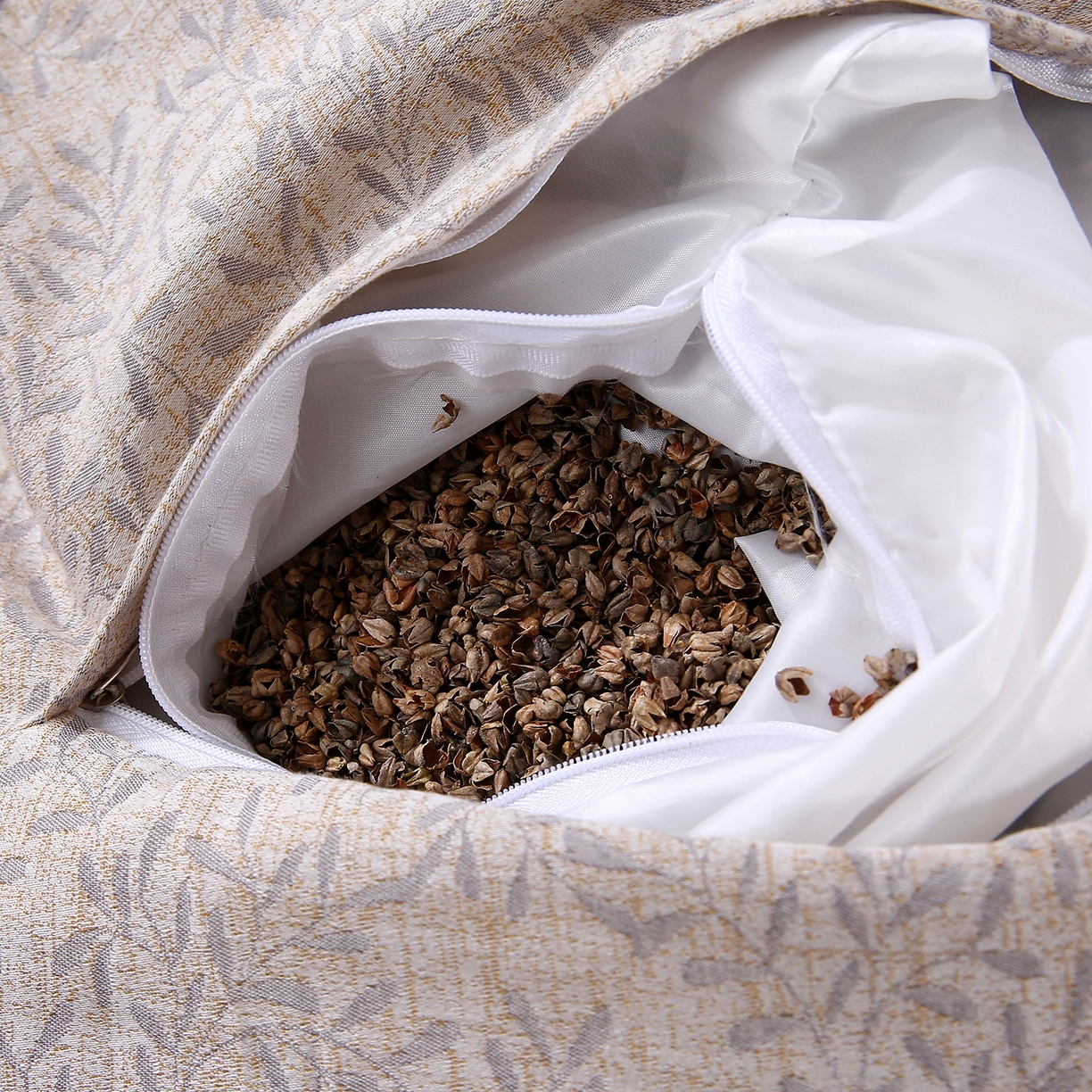 91家纺网 家纺一手货源 找家纺 珍贝家纺 2026新款棉麻荞麦枕枕头枕芯 棉麻荞麦枕-简约灰