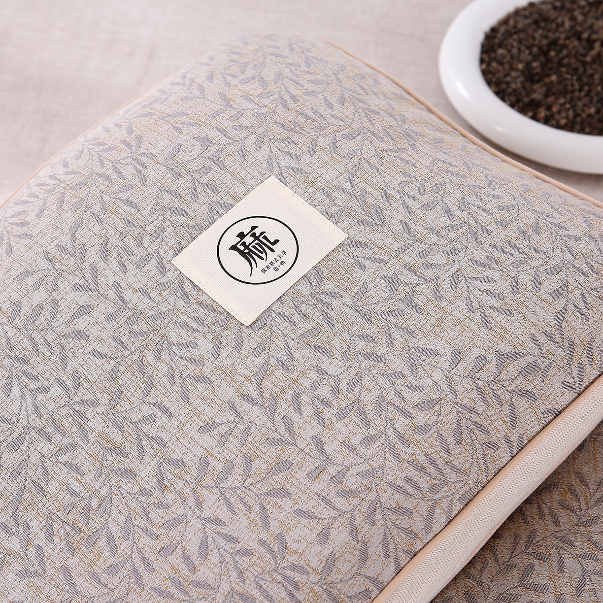 91家纺网 家纺一手货源 找家纺 珍贝家纺 2026新款棉麻荞麦枕枕头枕芯 棉麻荞麦枕-简约灰