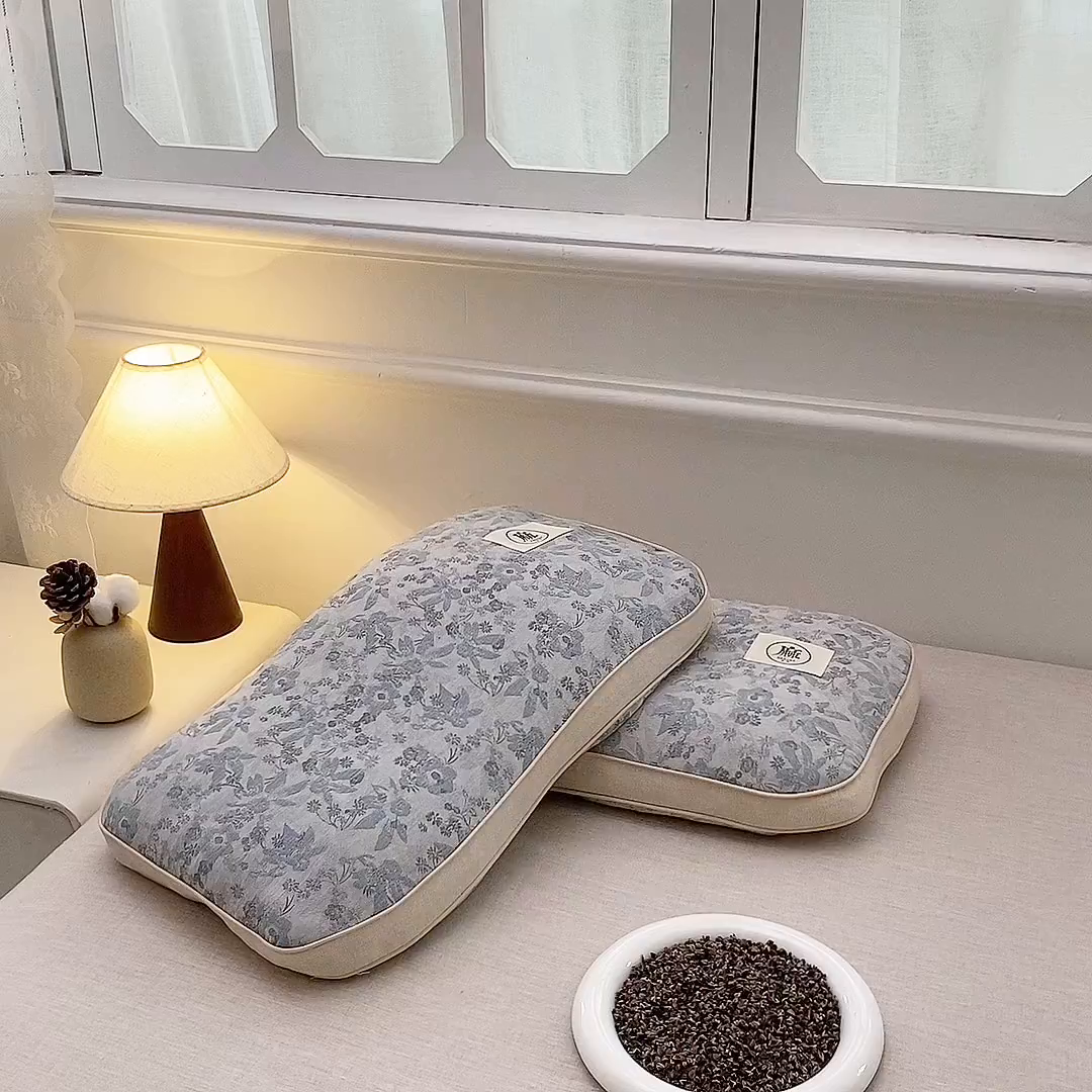 91家纺网 家纺一手货源 找家纺 珍贝家纺 2026新款棉麻荞麦枕枕头枕芯 棉麻荞麦枕-莫兰蒂