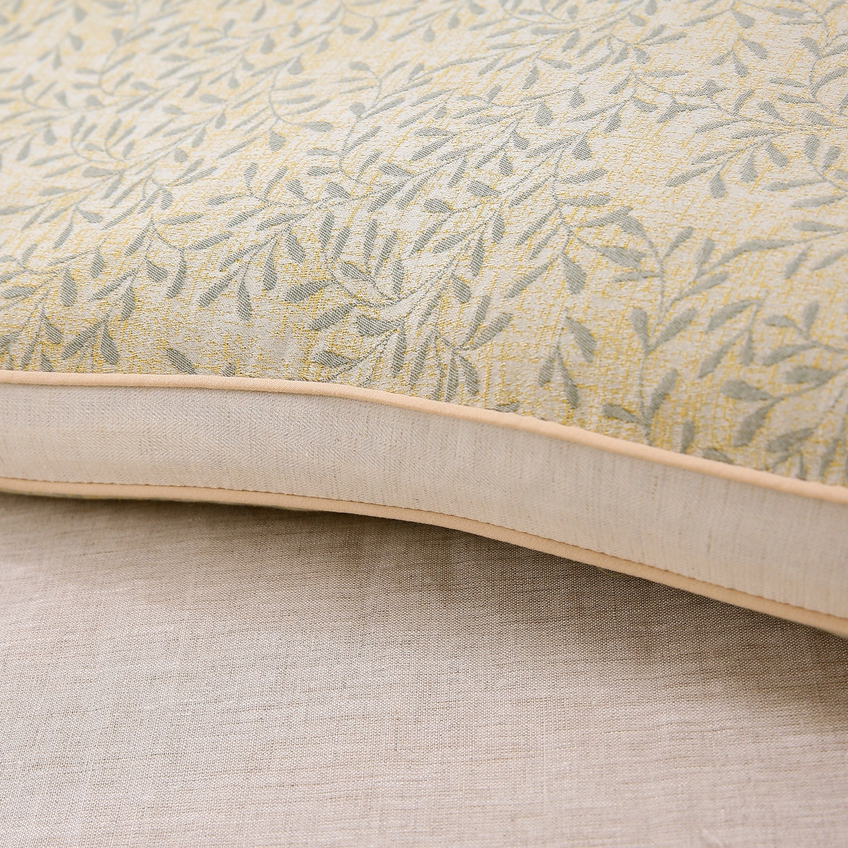 91家纺网 家纺一手货源 找家纺 珍贝家纺 2026新款棉麻荞麦枕枕头枕芯 棉麻荞麦枕-柳叶花