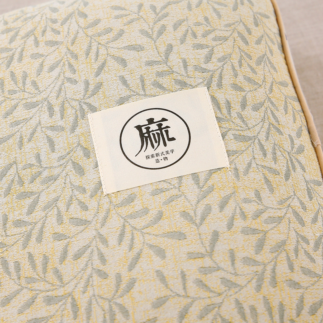 91家纺网 家纺一手货源 找家纺 珍贝家纺 2026新款棉麻荞麦枕枕头枕芯 棉麻荞麦枕-柳叶花