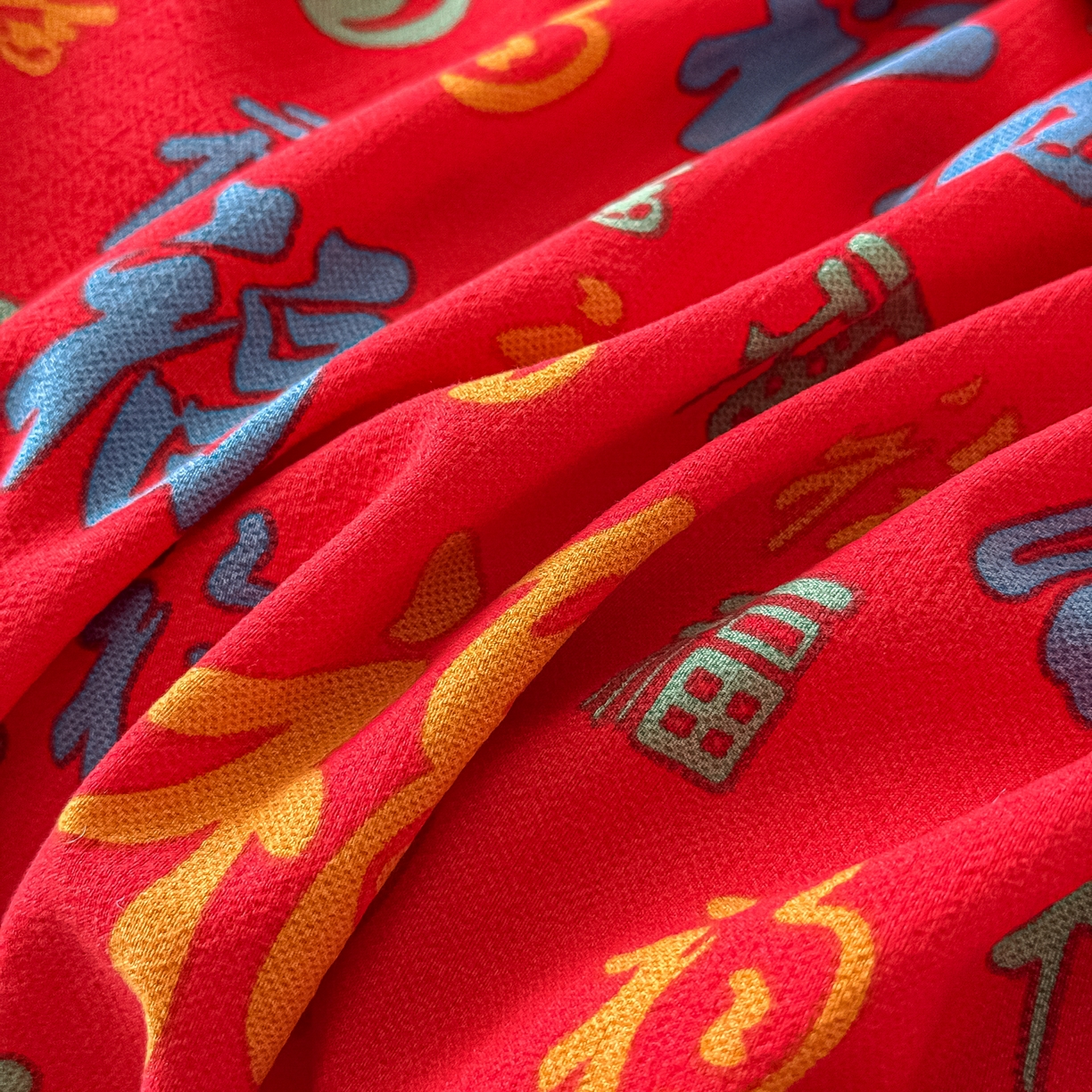 91家纺网 家纺一手货源 找家纺 卓缦家纺 2026新款百福床单结婚本命年婚庆送礼福字喜庆单床单床单单件 多福