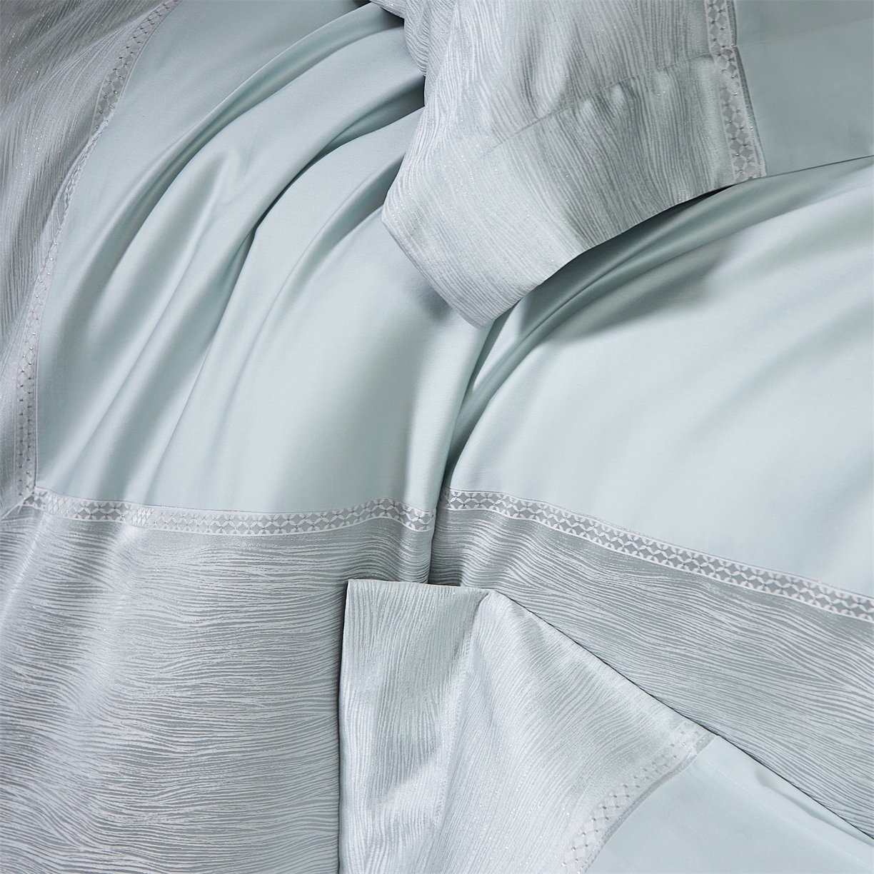 91家纺网 家纺一手货源 找家纺 （总）馨蕊家居 2026春夏新款100S全棉纯棉高精密提花刺绣四件套-追光