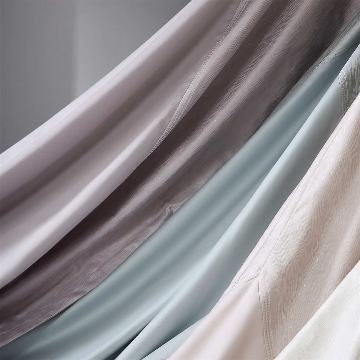 馨蕊家居 2026春夏新款100S全棉纯棉高精密提花刺绣四件套-追光 组合图