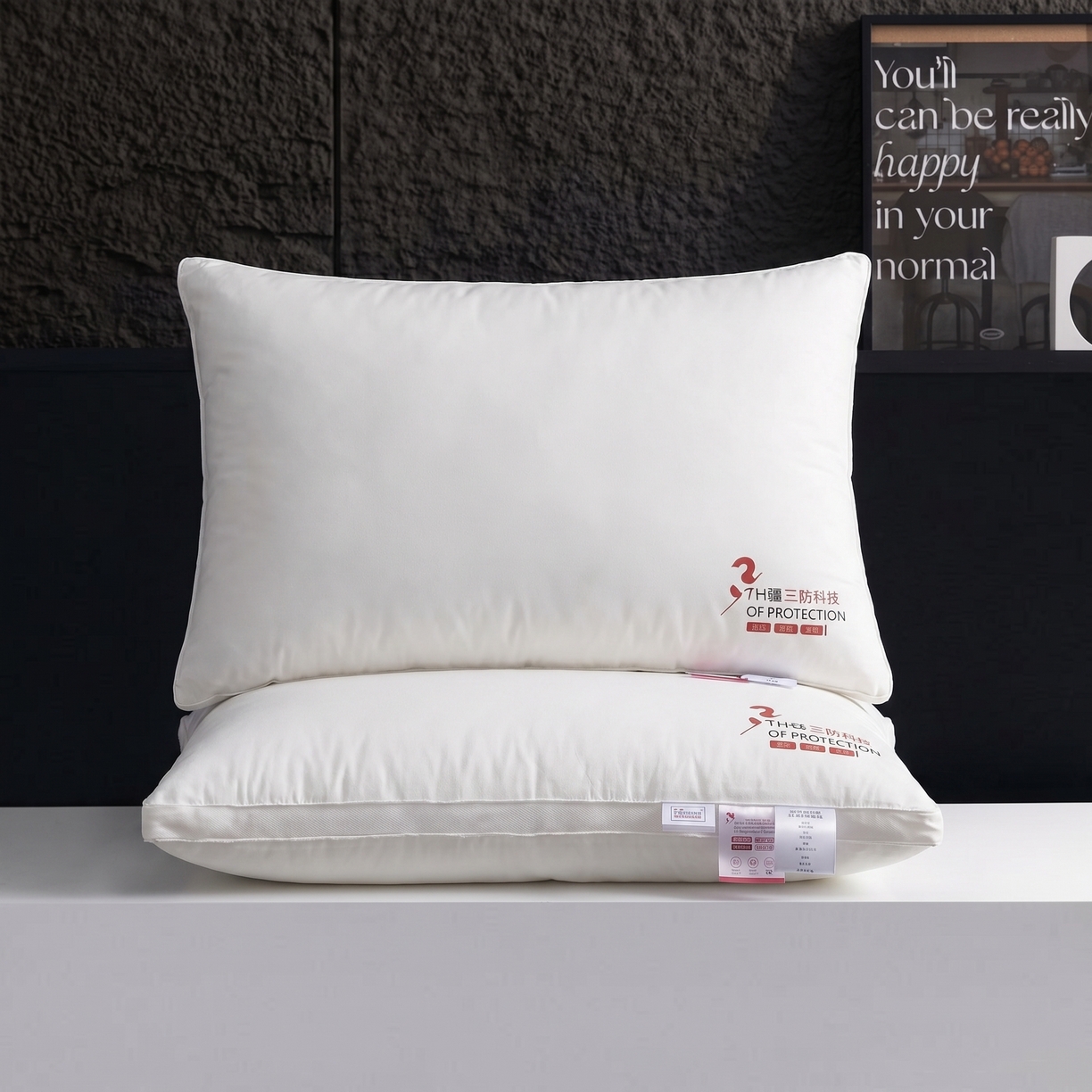 91家纺网 家纺一手货源 找家纺 （总）熙朵梦家纺 2026新款新疆全棉三防枕护颈枕枕芯家用学生枕头防污防水防油