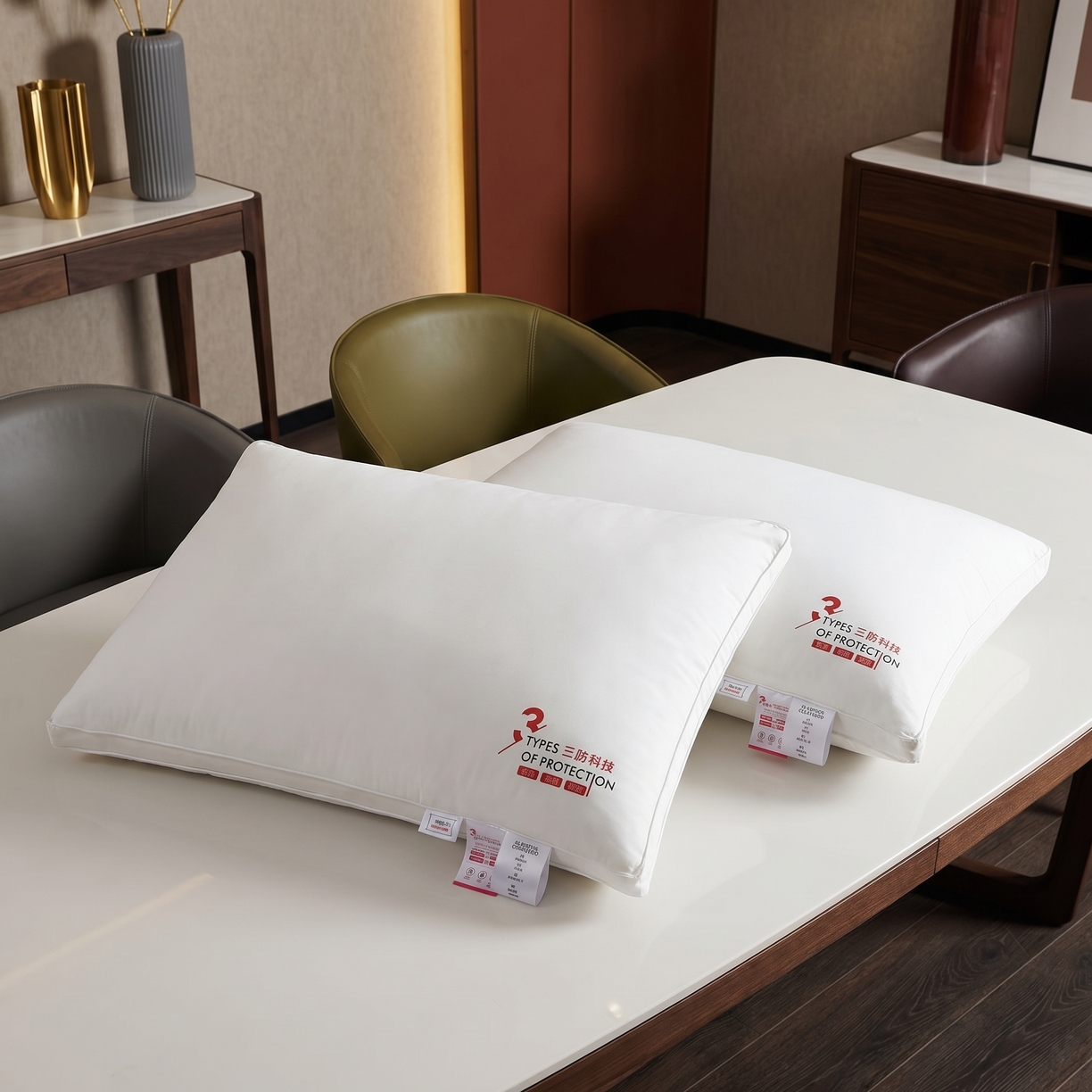 91家纺网 家纺一手货源 找家纺 （总）熙朵梦家纺 2026新款新疆全棉三防枕护颈枕枕芯家用学生枕头防污防水防油