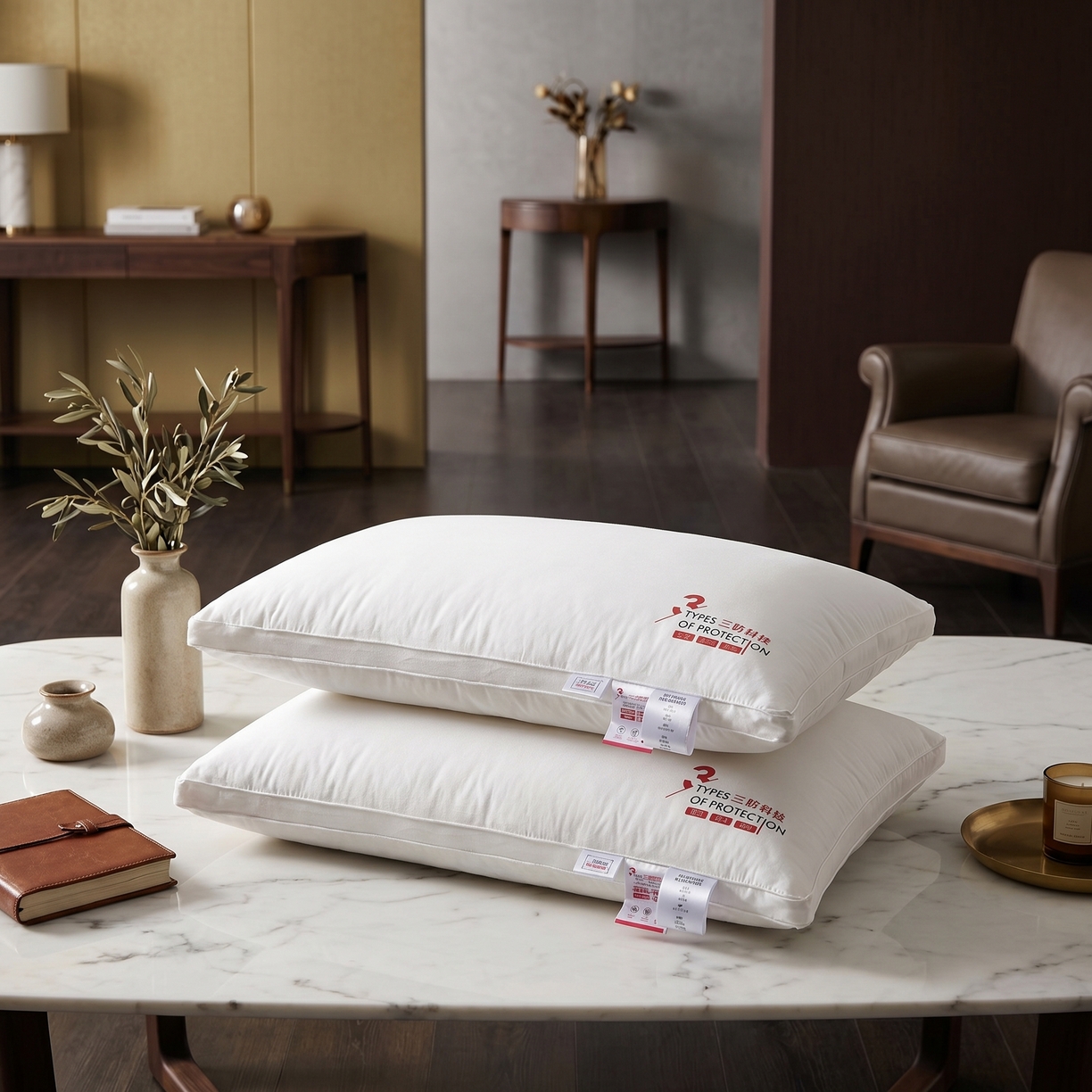 91家纺网 家纺一手货源 找家纺 （总）熙朵梦家纺 2026新款新疆全棉三防枕护颈枕枕芯家用学生枕头防污防水防油