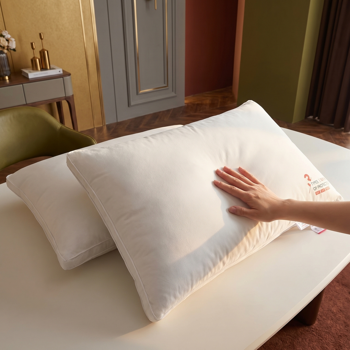 91家纺网 家纺一手货源 找家纺 （总）熙朵梦家纺 2026新款新疆全棉三防枕护颈枕枕芯家用学生枕头防污防水防油