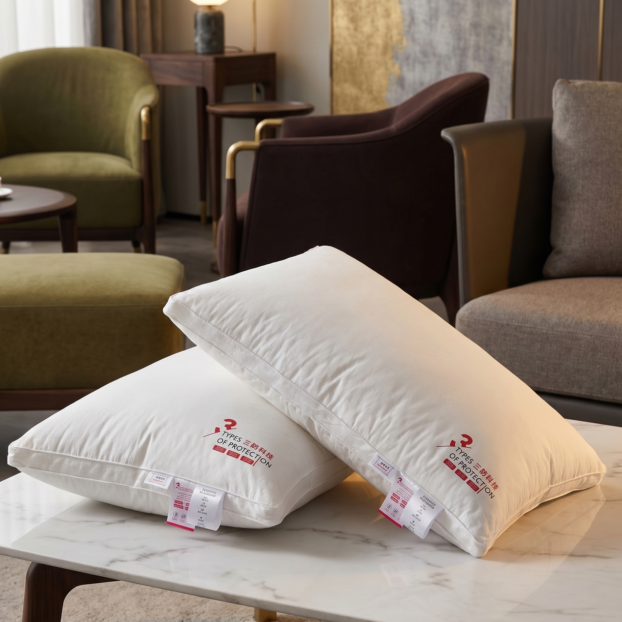 91家纺网 家纺一手货源 找家纺 （总）熙朵梦家纺 2026新款新疆全棉三防枕护颈枕枕芯家用学生枕头防污防水防油