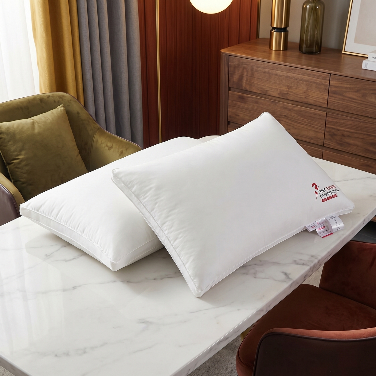 91家纺网 家纺一手货源 找家纺 （总）熙朵梦家纺 2026新款新疆全棉三防枕护颈枕枕芯家用学生枕头防污防水防油