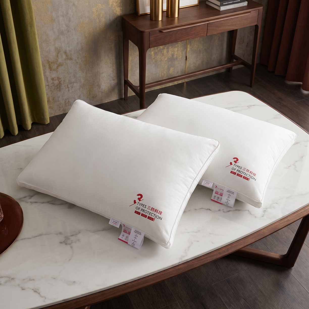 91家纺网 家纺一手货源 找家纺 （总）熙朵梦家纺 2026新款新疆全棉三防枕护颈枕枕芯家用学生枕头防污防水防油