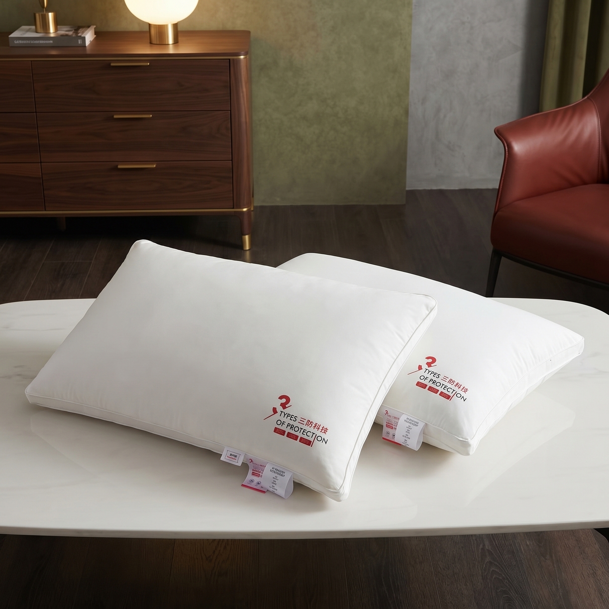 91家纺网 家纺一手货源 找家纺 （总）熙朵梦家纺 2026新款新疆全棉三防枕护颈枕枕芯家用学生枕头防污防水防油