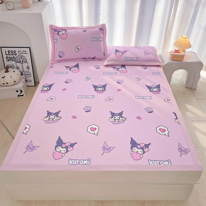 91家纺网 家纺一手货源 找家纺 （总）云恋家纺 2026正版授权小版冰丝席卡通凉席三件套可折叠水洗软席子儿童单双人凉感空调席子