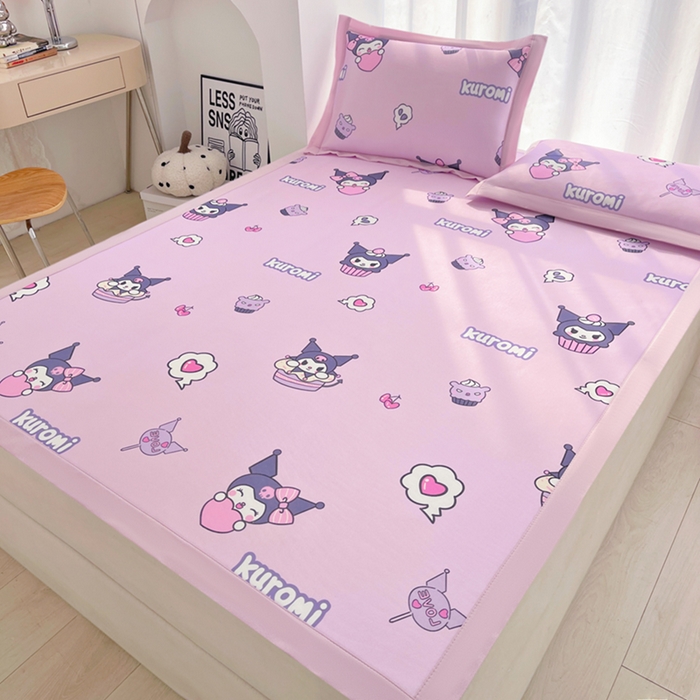 91家纺网 家纺一手货源 找家纺 （总）云恋家纺 2026正版授权小版冰丝席卡通凉席三件套可折叠水洗软席子儿童单双人凉感空调席子