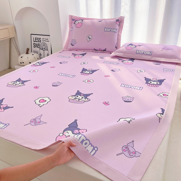 91家纺网 家纺一手货源 找家纺 （总）云恋家纺 2026正版授权小版冰丝席卡通凉席三件套可折叠水洗软席子儿童单双人凉感空调席子