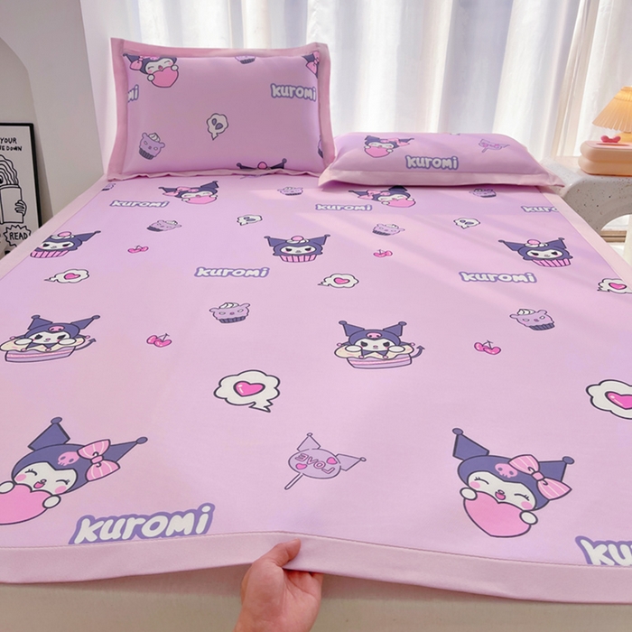 91家纺网 家纺一手货源 找家纺 （总）云恋家纺 2026正版授权小版冰丝席卡通凉席三件套可折叠水洗软席子儿童单双人凉感空调席子