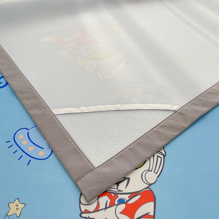91家纺网 家纺一手货源 找家纺 云恋家纺 2026正版授权小版冰丝席卡通凉席三件套可折叠水洗软席子儿童单双人凉感空调席子 小版-奥特曼打怪兽
