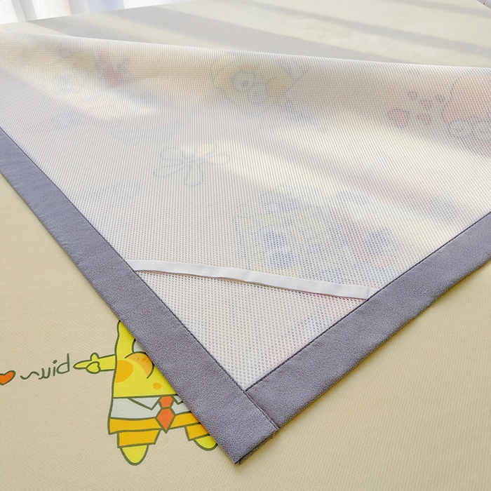 91家纺网 家纺一手货源 找家纺 云恋家纺 2026正版授权小版冰丝席卡通凉席三件套可折叠水洗软席子儿童单双人凉感空调席子 小版-嘟嘟海绵宝宝