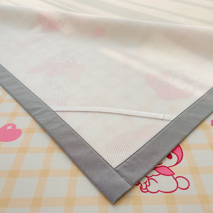 91家纺网 家纺一手货源 找家纺 云恋家纺 2026正版授权小版冰丝席卡通凉席三件套可折叠水洗软席子儿童单双人凉感空调席子 小版-格格美乐蒂