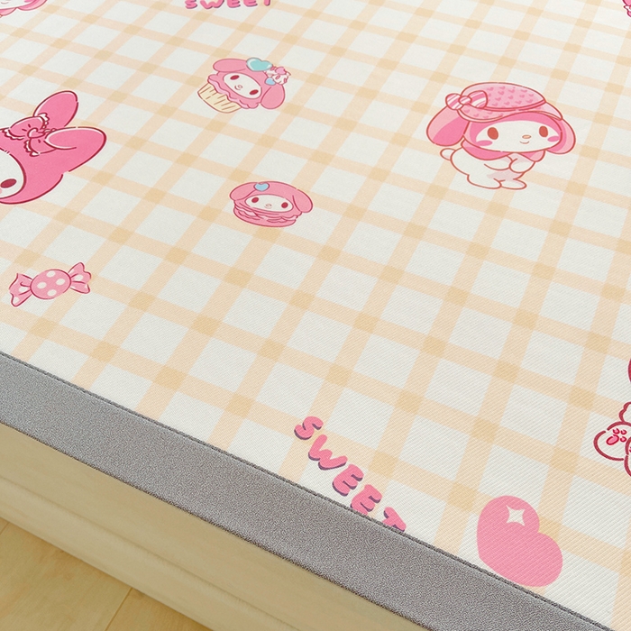 91家纺网 家纺一手货源 找家纺 云恋家纺 2026正版授权小版冰丝席卡通凉席三件套可折叠水洗软席子儿童单双人凉感空调席子 小版-格格美乐蒂