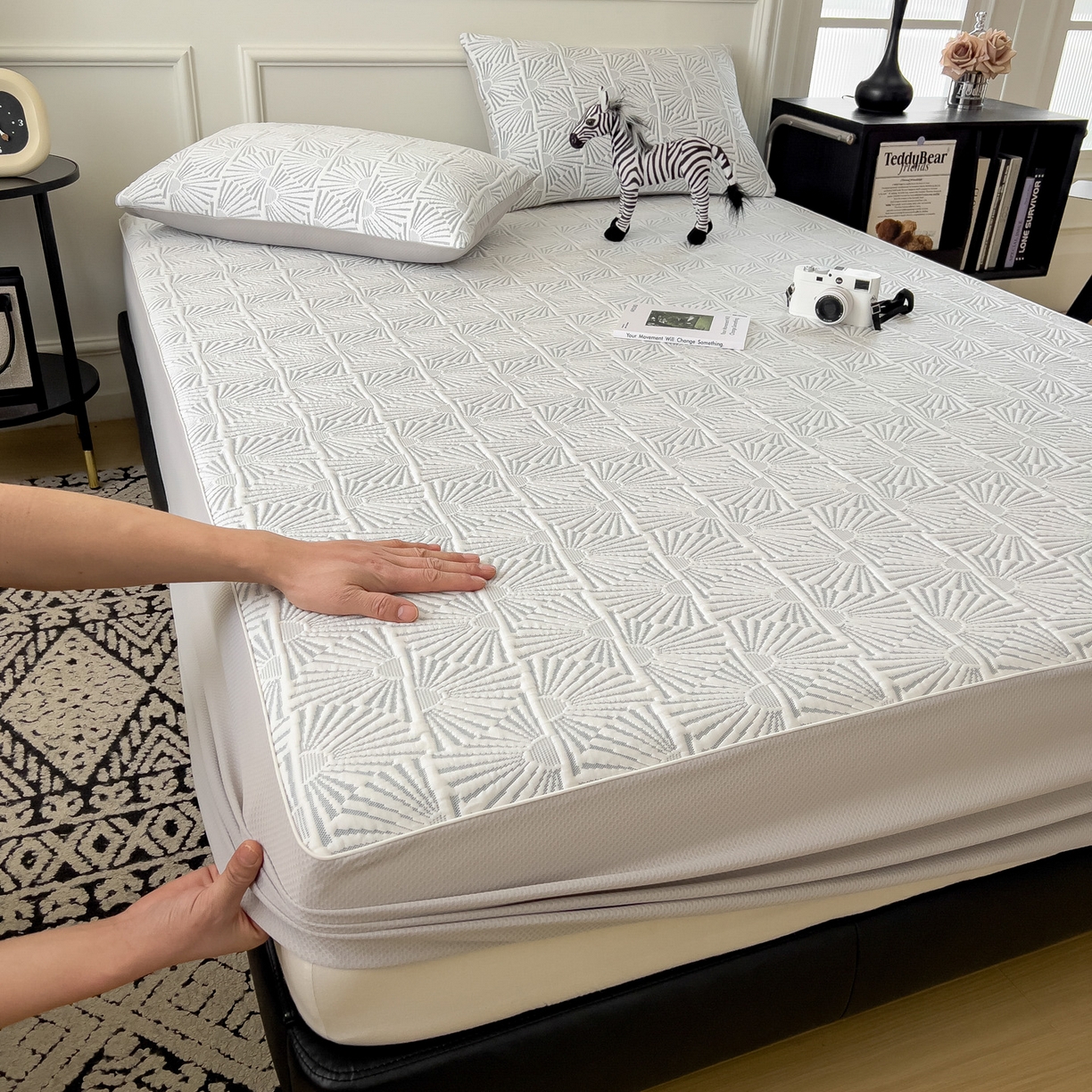 91家纺网 家纺一手货源 找家纺 （总）席世家 2026新款iMatex-中分子床笠凉席三件套拍图二（新图）