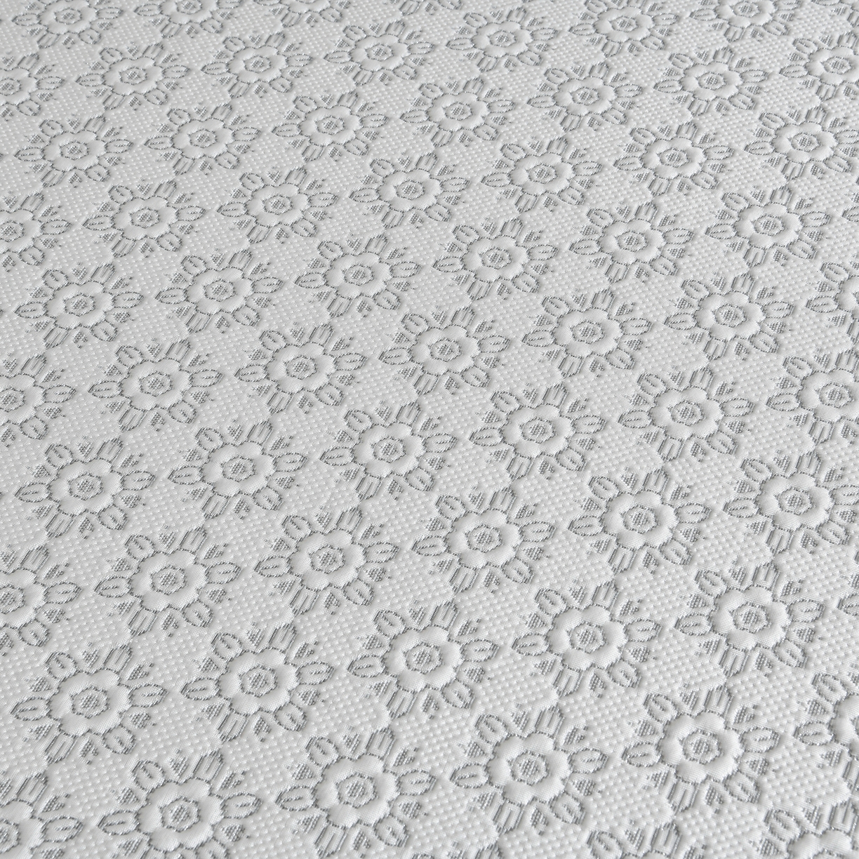 91家纺网 家纺一手货源 找家纺 畅畅家纺 2026新款夏季冰豆豆PE高分子凉感印花床裙款空调软凉席三件套 花韵-灰